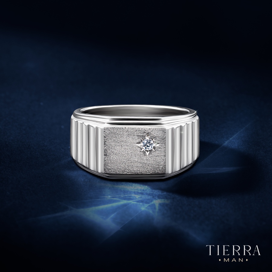 Nhẫn Kim Cương Nam NNA2102 kiểu dáng đồng hồ